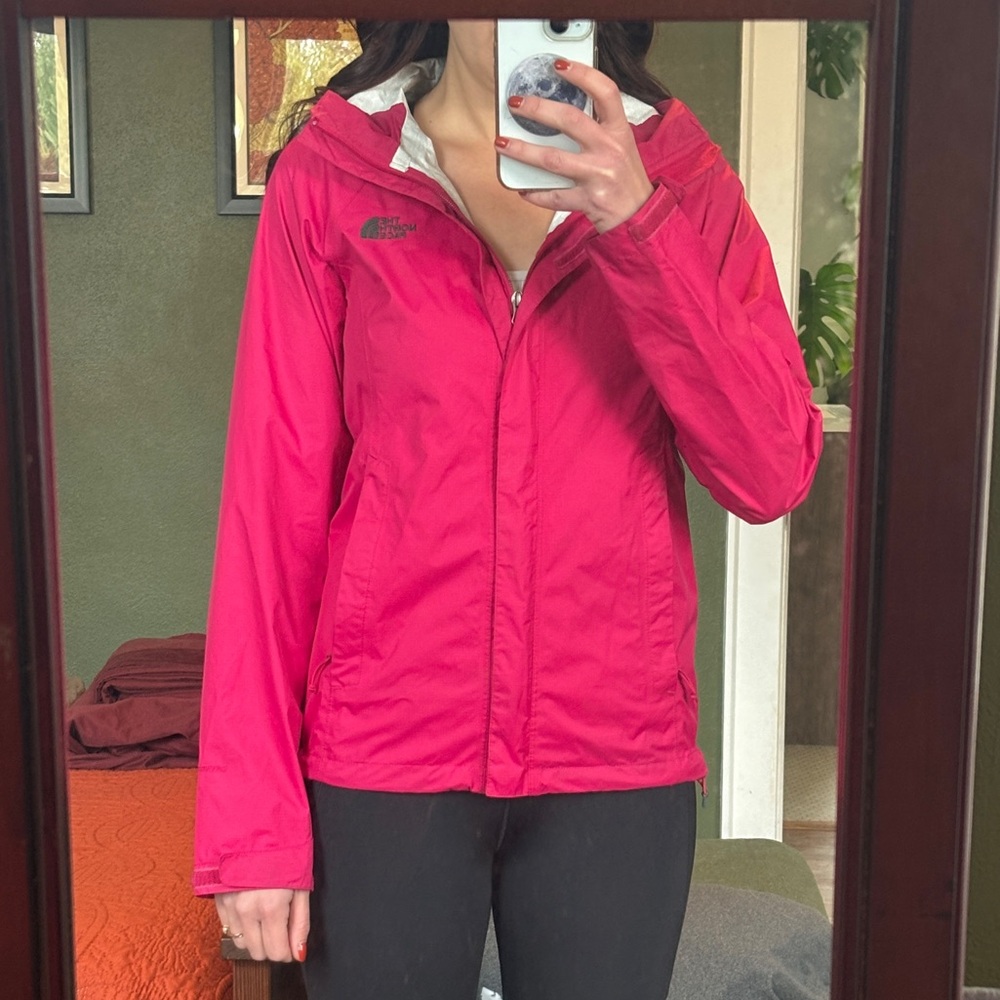 The North Face Women's hot pink rain jacket